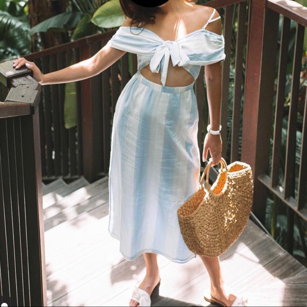 Revolve off shoulder summer dress XS